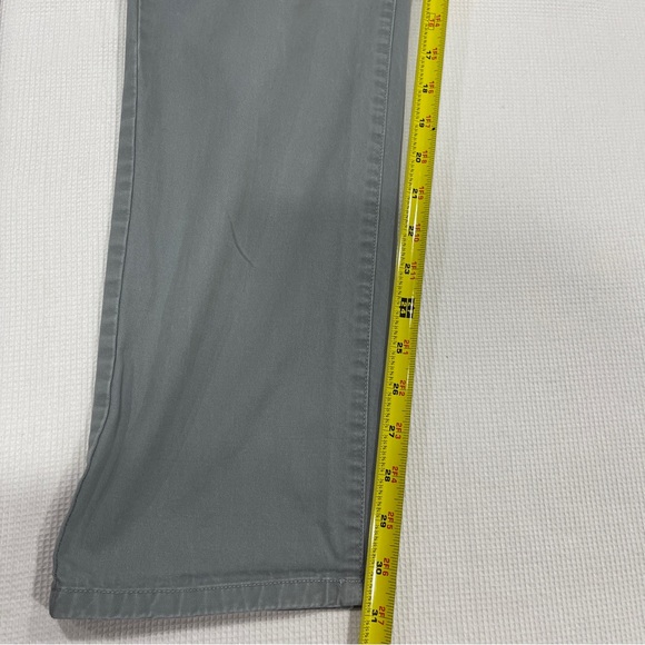 BONOBOS Mens Slim-Fit Straight-Leg Washed-Chino Pants 32x 31 Gray Flat-Front - Picture 10 of 10